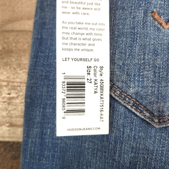 New Hudson Jeans Natalie Katya Mid-Rise Slim Boyfriend Crop Jean | Sz 27 - Picture 7 of 10